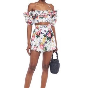 Zimmermann floral linen shorts, size 0